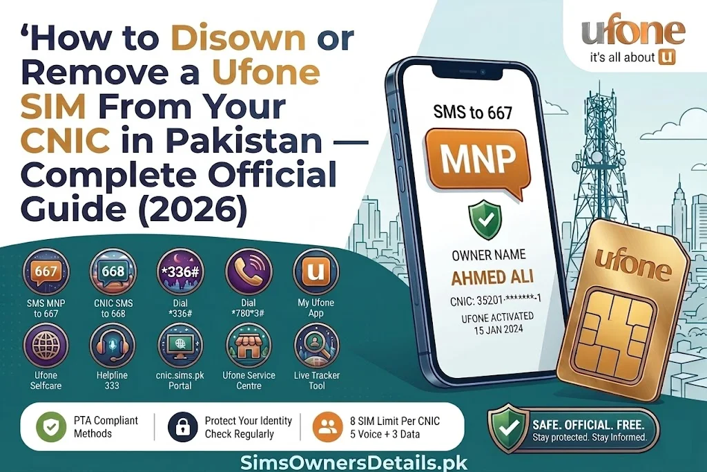 How to Disown or Remove a Ufone SIM From Your CNIC in Pakistan — Complete Official Guide (2026)