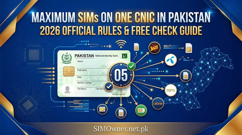 How Many SIMs Can Be on One CNIC in Pakistan — Official Limit, Rules, and Free Check Guide (2026)