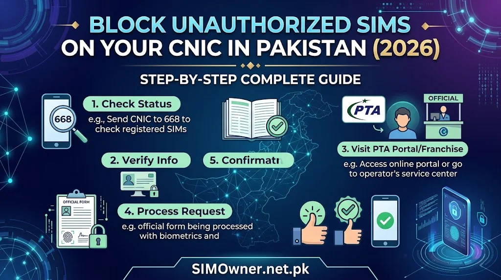 How to Block Unauthorized SIMs on Your CNIC in Pakistan — Step-by-Step Complete Guide (2026)