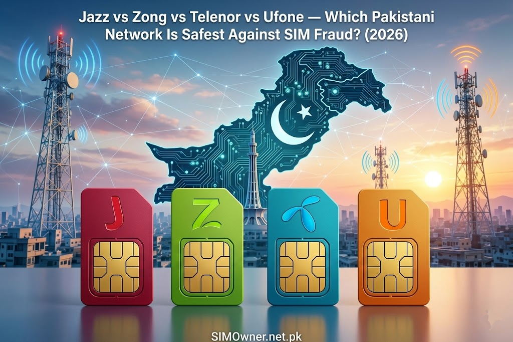 Jazz vs Zong vs Telenor vs Ufone — Which Pakistani Network Is Safest Against SIM Fraud? (2026)