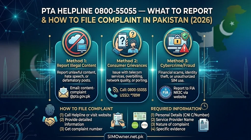 PTA Helpline 0800-55055 — What to Report and How to File Complaint in Pakistan (2026).png