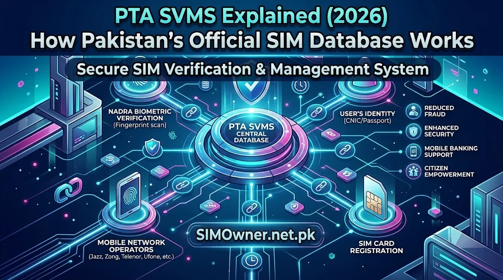 PTA SVMS Explained — How Pakistan's Official SIM Database Works (2026)