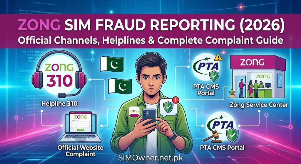 Zong SIM Fraud Reporting in Pakistan — Official Channels, Helpline, and Complete Complaint Process (2026)
